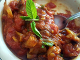 Compotée tomates-cumin et menthe