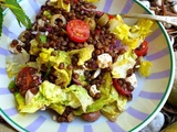 Salade lentilles-feta-tomates cerises