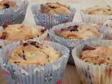 Muffins au chocolat et aux fraises séchées