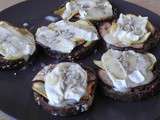 Tartines de chèvre, pomme et sirop d'érable