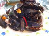 Facile et rapide des moules à la crème et au piment d’Espelette