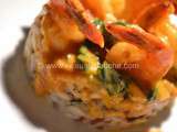 Crevettes et Bettes au Curry Rouge