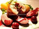 Duo de Canard Magret & Cuisse Farcie Sauce Cerise