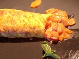 Omelette Fourrée À La Tomate Et Au Chorizo