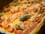 Pizza Crevettes-Tomates-Mozzarella Et Basilic