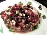 Risotto au Vin Rouge & aux Champignons