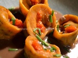 Tortelloni Aux Épinards Et a La Ricotta Sauce Vin Rouge Gorgonzola