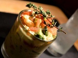 Verrine De Crevettes-Avocat-Wasabi-Vodka