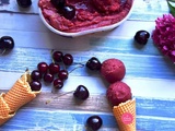 Sorbet cerise avec sorbetière