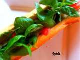 Baguette brie-tomate-roquette-basilic