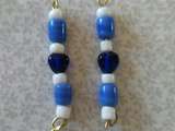 Boucles d’oreilles coeur bleu