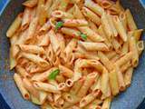 Penne rigate, sauce aux poivrons