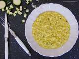 Risotto au safran et à la crème de courgettes