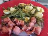 Salade d'haricot vert, oeuf dur