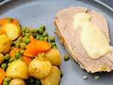 Rôti de veau aux légumes vapeur