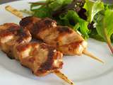 Brochettes de poulet mariné soja-gingembre