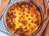 Clafoutis aux tomates cerises et chorizo