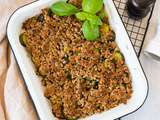 Crumble de courgettes aux amandes et basilic