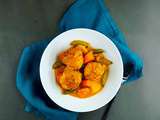 Curry de légumes et boulettes de poisson