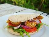 Pain pita poulet – houmous