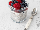 Pudding de chia amande-fruits rouges