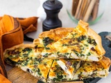 Quiche au poulet, épinards et lait de coco