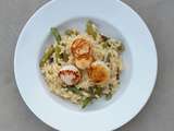 Risotto asperges vertes et Saint-Jacques