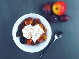 Salade de fruits d’automne et chantilly de coco (végétale)