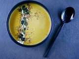 Velouté de lentilles corail, courgettes jaunes au Zaatar