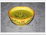 Veloute epice petit pois et menthe