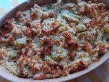 Crumble de rhubarbe à la semoule