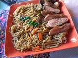 Nouilles Soba aux petits légumes et magret de canard