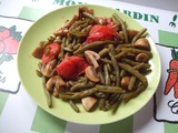 Poêlée de haricots verts et champignons