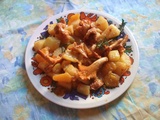 Poêlée de pommes de terre, potiron et girolles