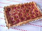 Tarte aux fraises sur fond de lemon curd et amandes