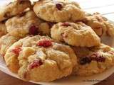 Cookies au chocolat blanc et aux cranberries