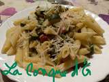 Penne rigate aux courgettes et pancetta