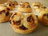 Palmiers feuilletés aux tomates séchées