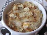 Gratin de navets/poulet/fourme d'Ambert