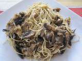 Nouilles chinoises/oignons/dinde /champignons