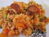 Risotto aux légumes et chorizo