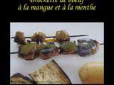 Brochettes de boeuf à la mangue et à la menthe