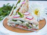 Club sandwich aux crudités (végétarien)