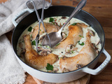 Poulet fermier au crémant d’Alsace