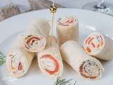 Wraps de saumon fumé & fromage frais