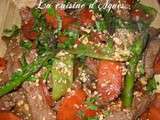 Filet de boeuf et légumes poêlés à la chinoise