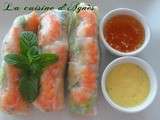 Rouleaux de printemps asperges crevettes