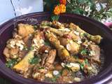 Tajine de poulet aux dattes et au citron confit