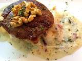 Tournedos de boeuf aux poires sauce roquefort