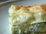 Lasagnes brocoli, ricotta & olives noires